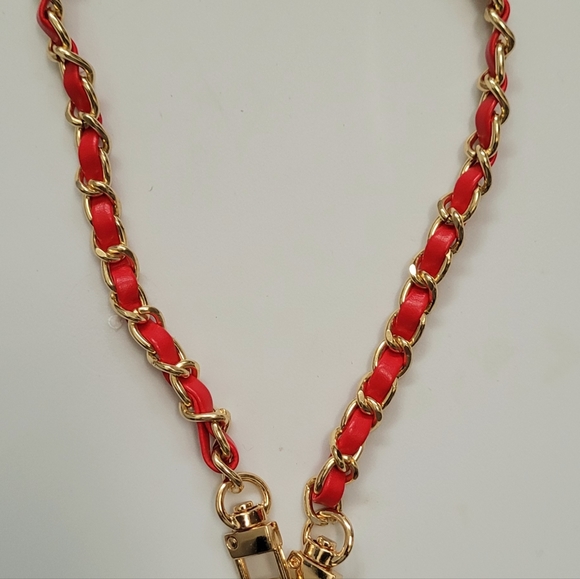 Authentic LV Lock#322 No Key with Unbranded Red and Gold Chain - Picture 3 of 7